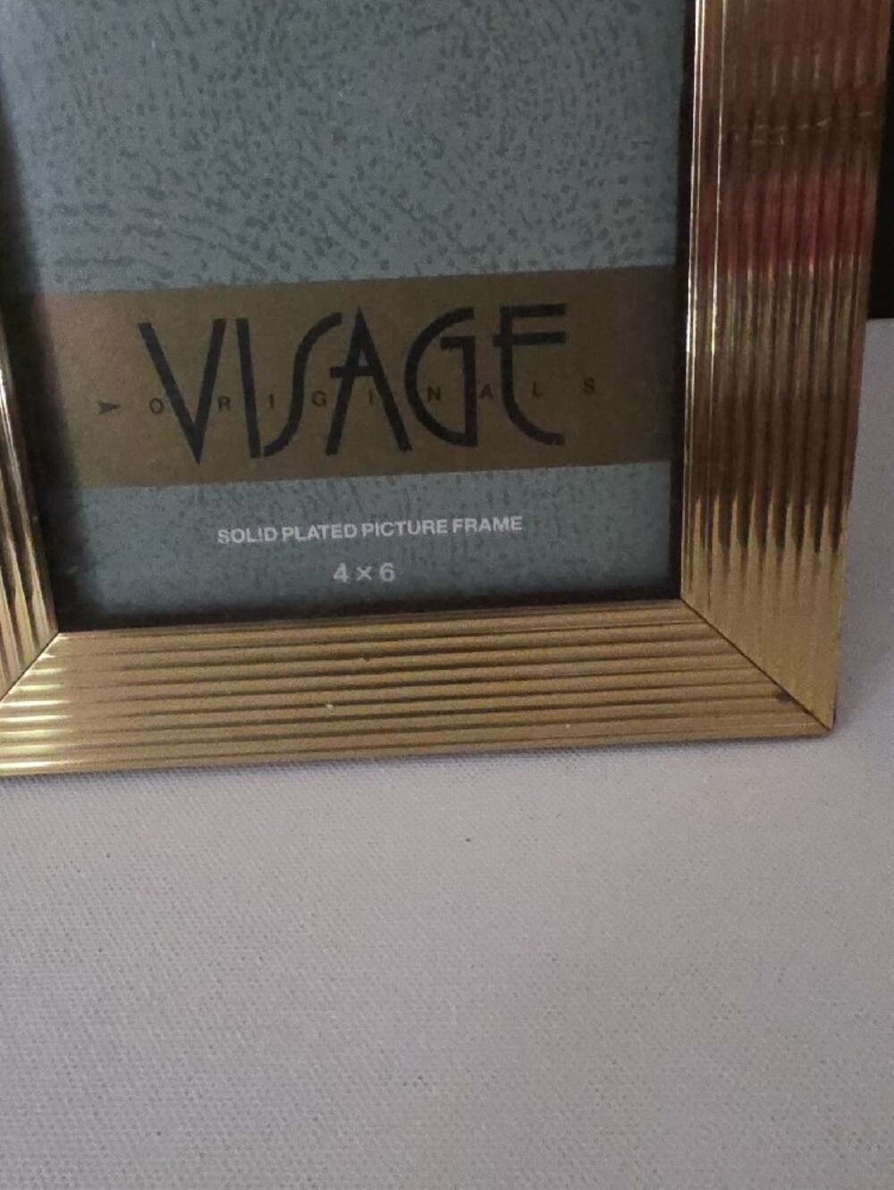 Sage Gold Ribbed Solid Plated Picture Frame - Picture 2 of 5